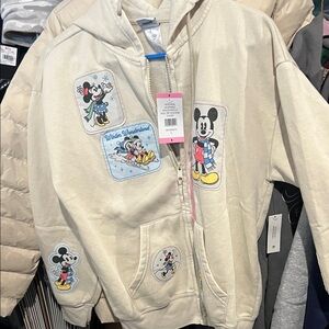 Women’s Disney Mickey Mouse hoodie size small measures 22 full zip